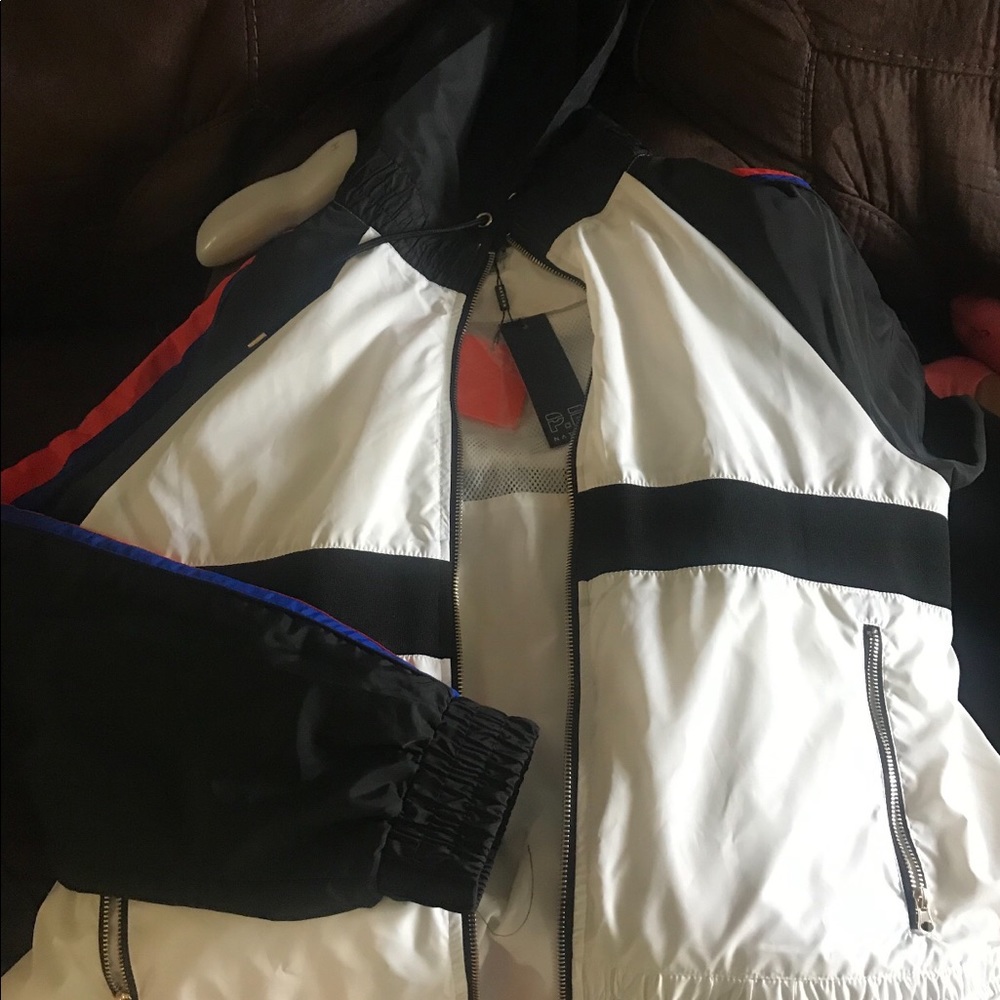 NWT Black White Rain Jacket - Picture 6 of 6